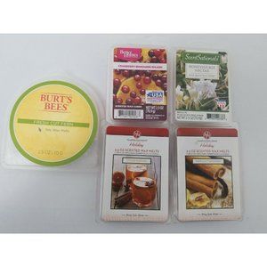 Mixed Lot of 5 Scented Wax Cubes ScentSationals Burts bee, Huntington home +